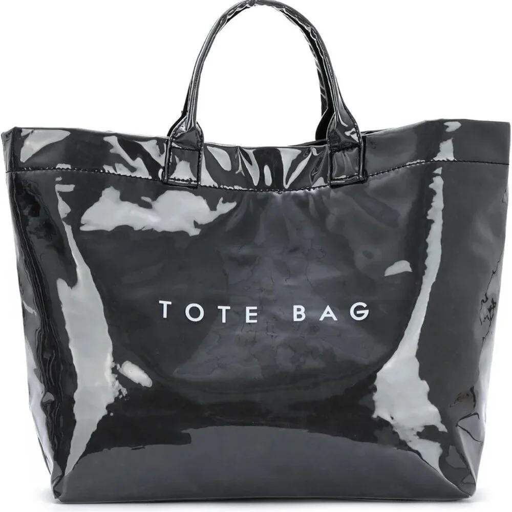 PVC Tote Bag Waterproof 21L with Paper Lining 2 Inner Pockets Zipper